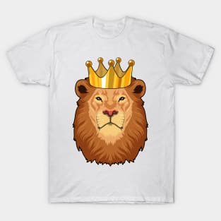 Lion as King with Crown T-Shirt